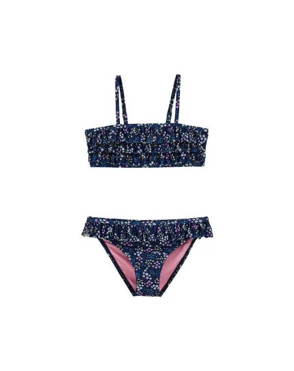WE Fashion WE Fashion Bikini  tamno plava / žuta / svijetloroza / bijela