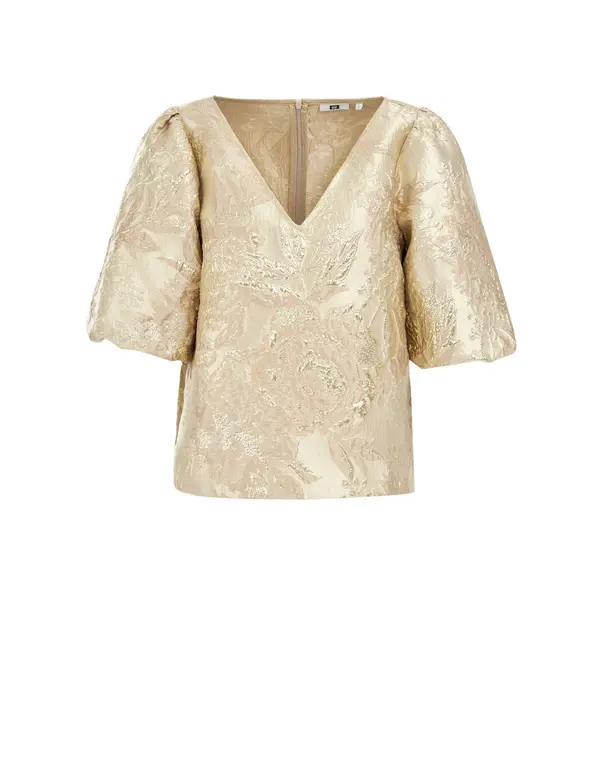 WE Fashion WE Fashion Bluza  bež / zlatna