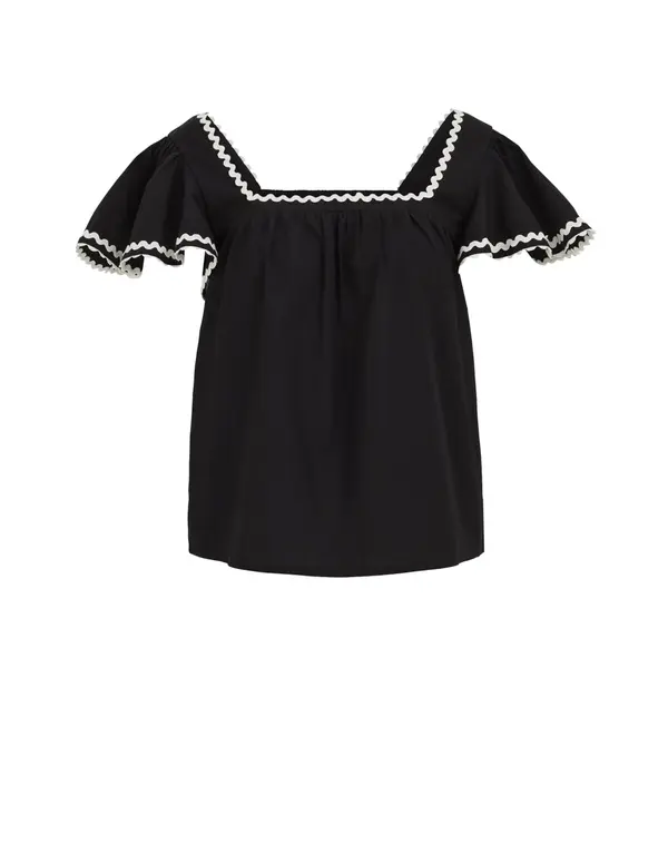 WE Fashion WE Fashion Bluza  crna / bijela