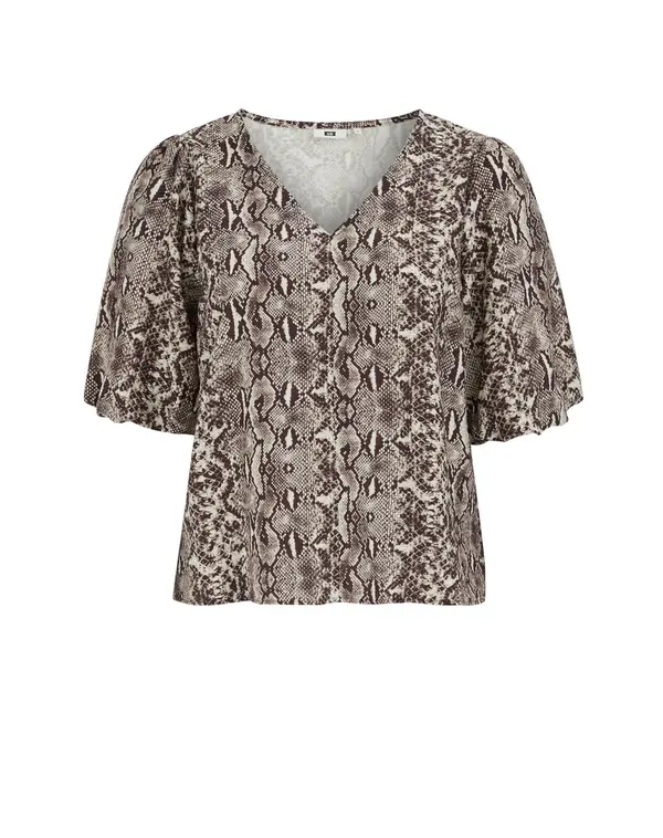 WE Fashion WE Fashion Bluza  ecru/prljavo bijela / smeđa