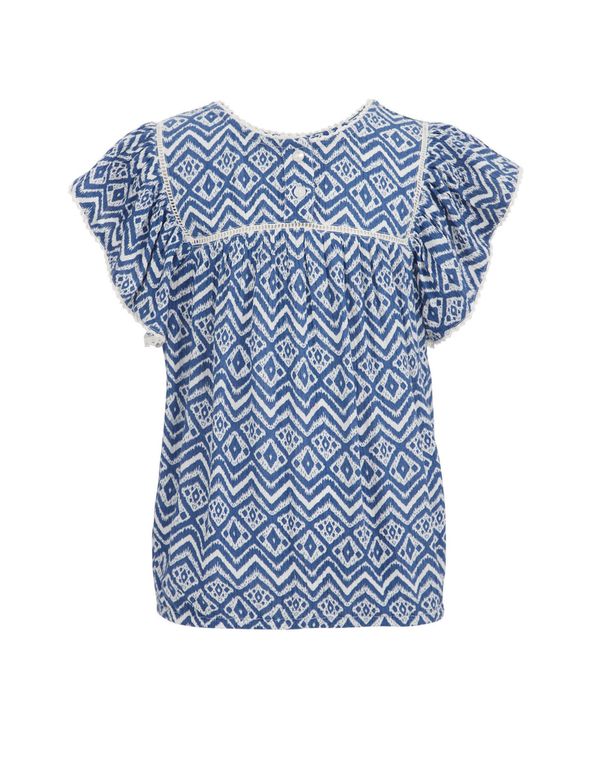 WE Fashion WE Fashion Bluza  mornarsko plava / bijela