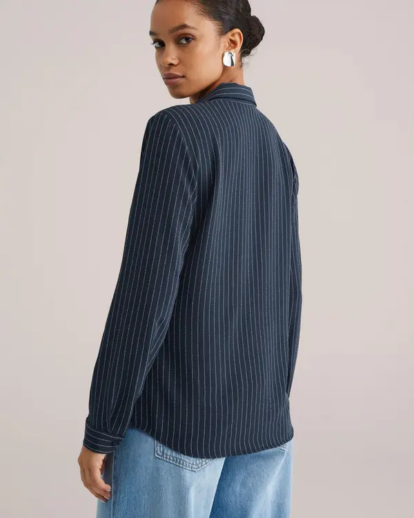 WE Fashion WE Fashion Bluza  morsko plava / prljavo bijela