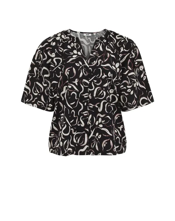 WE Fashion WE Fashion Bluza  smeđa / crna / bijela