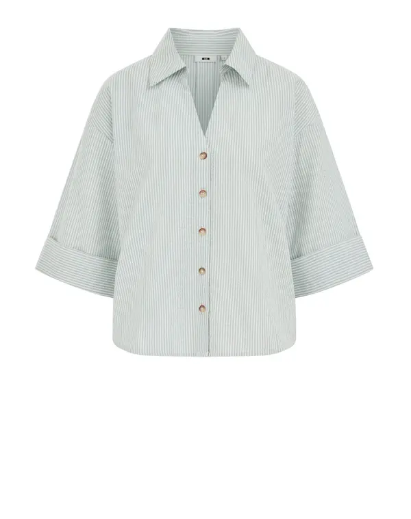 WE Fashion WE Fashion Bluza  svijetloplava / bijela
