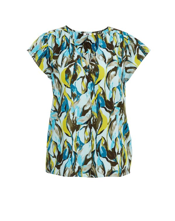 WE Fashion WE Fashion Bluza  svijetloplava / žuta / crna