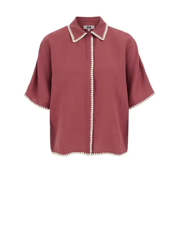 WE Fashion WE Fashion Bluza  tamno roza / bijela