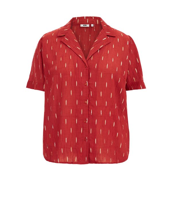 WE Fashion WE Fashion Bluza  žuta / vatreno crvena / bijela