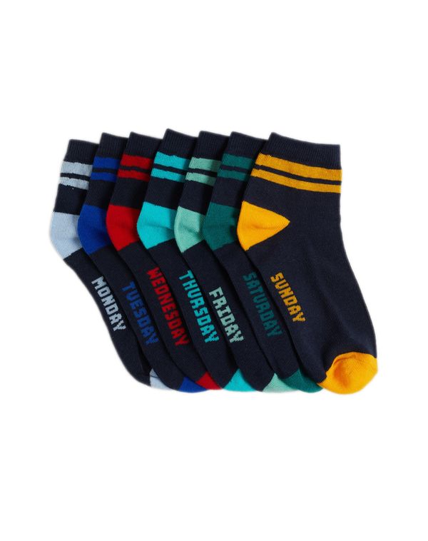 WE Fashion WE Fashion Čarape  plava / zlatno žuta / tamno zelena / crvena