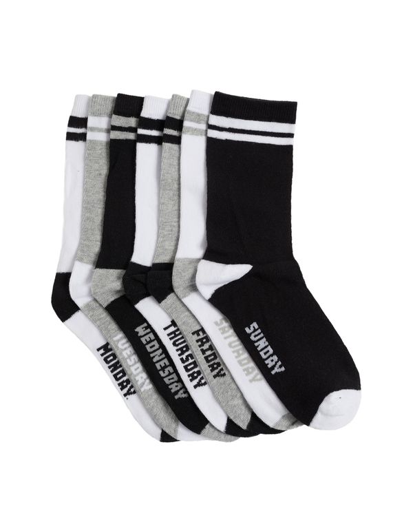 WE Fashion WE Fashion Čarape  siva / crna / bijela