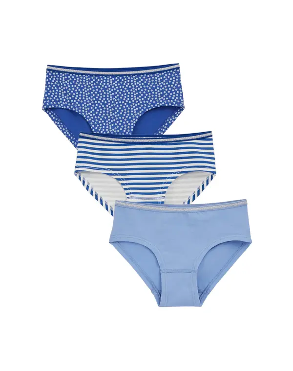 WE Fashion WE Fashion Gaće  plava / svijetloplava / srebro / bijela