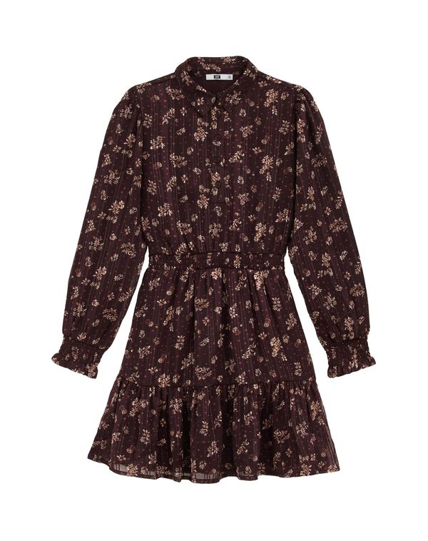 WE Fashion WE Fashion Haljina  boja pijeska / tamno bež / tamno smeđa / hrđavo crvena