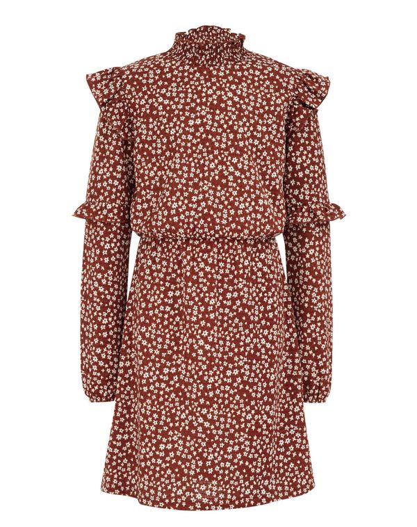 WE Fashion WE Fashion Haljina  boja vina / crna / bijela