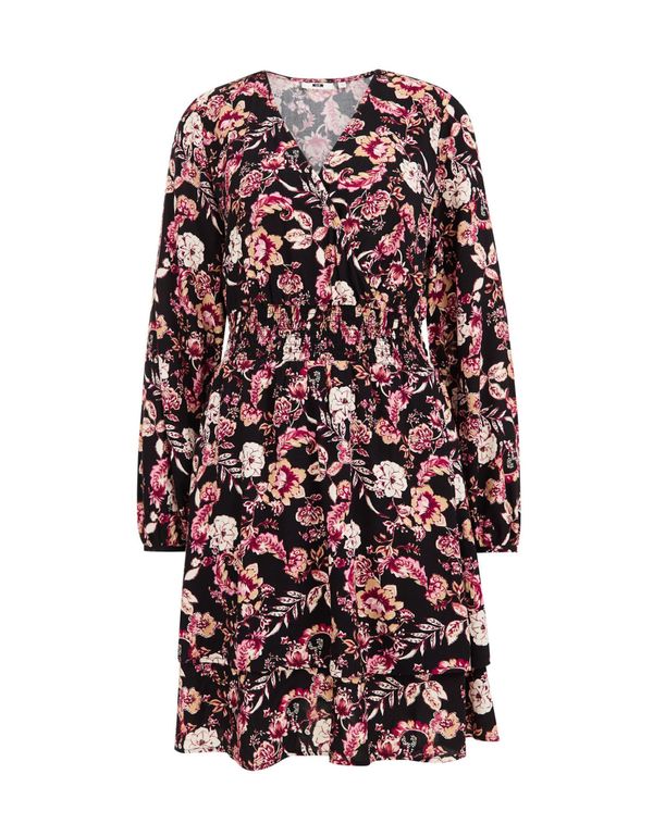 WE Fashion WE Fashion Haljina  marelica / roza / tamno crvena / crna / bijela