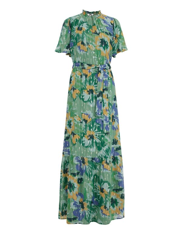 WE Fashion WE Fashion Haljina  šampanjac / plava / senf / zelena