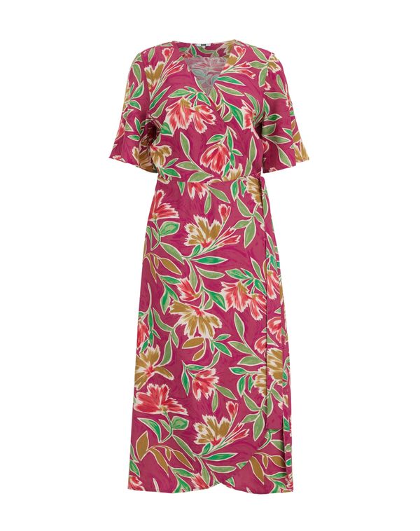 WE Fashion WE Fashion Haljina  senf / zelena / koraljna / rubin crvena