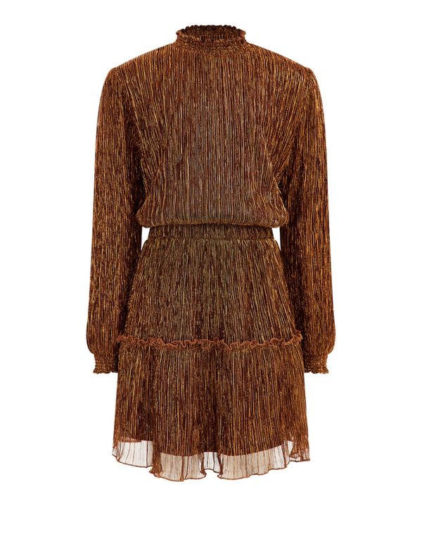 WE Fashion WE Fashion Haljina  svijetlosmeđa / tamno smeđa / bronca