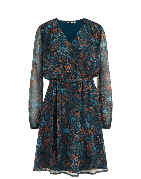 WE Fashion WE Fashion Haljina  tirkiz / smeđa / petrol