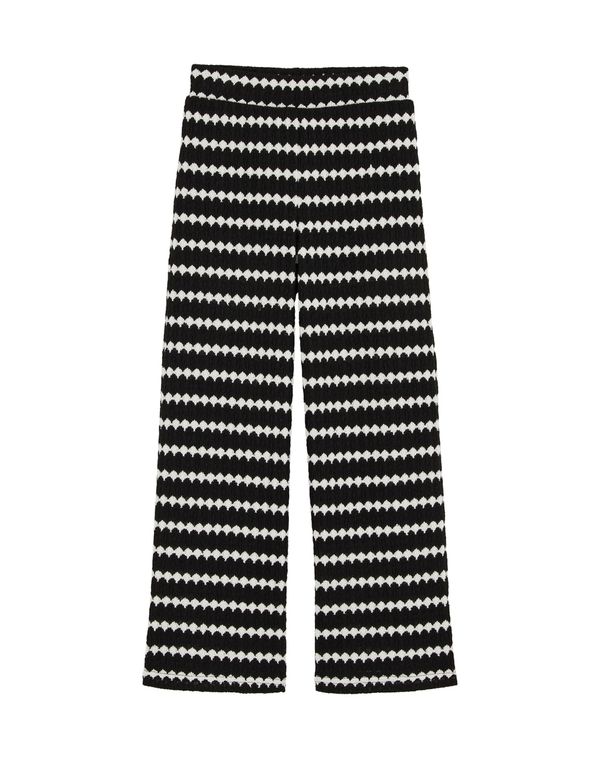 WE Fashion WE Fashion Hlače  crna / bijela