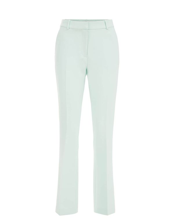 WE Fashion WE Fashion Hlače na crtu  pastelno zelena