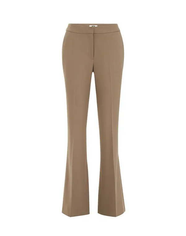 WE Fashion WE Fashion Hlače na crtu  taupe siva