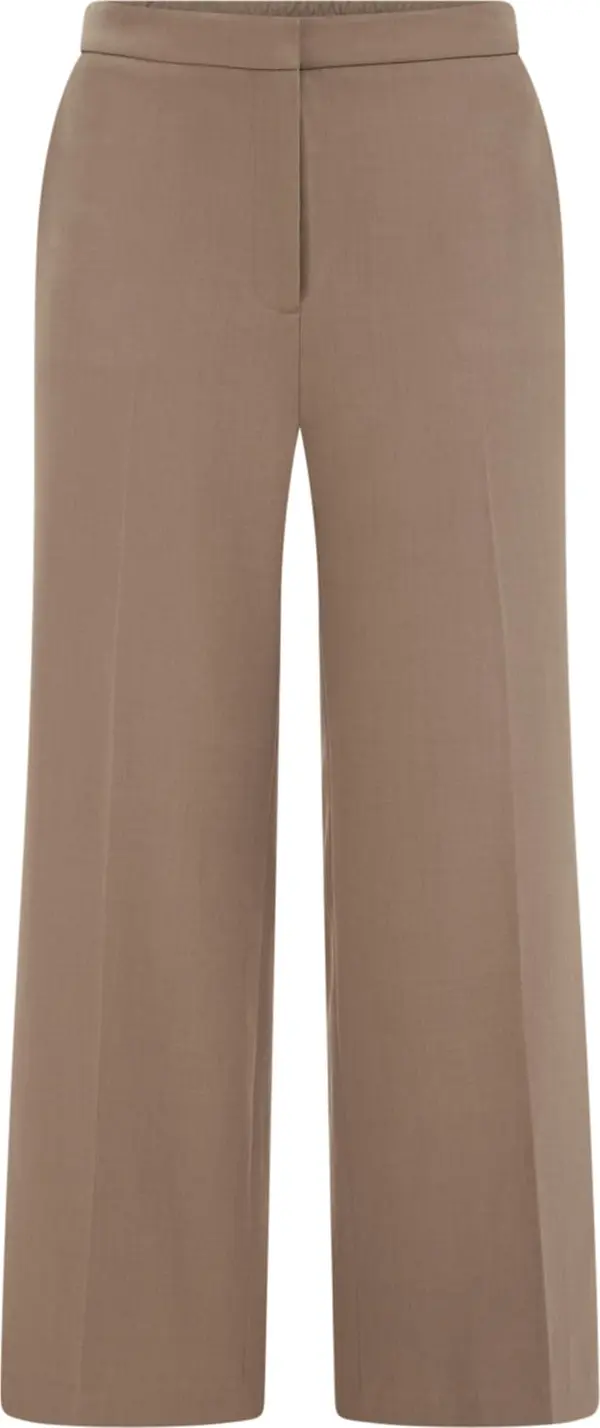 WE Fashion WE Fashion Hlače na crtu  taupe siva