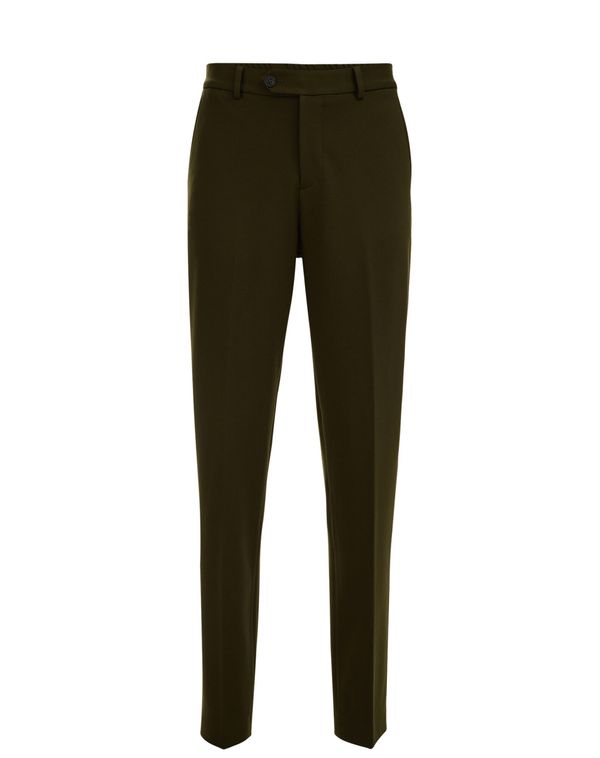 WE Fashion WE Fashion Hlače na crtu  zelena