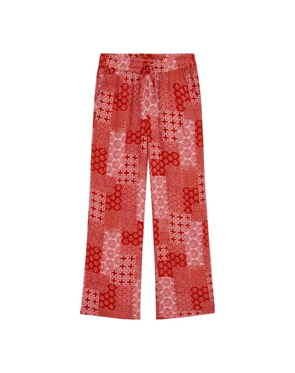 WE Fashion WE Fashion Hlače  rosé / crvena
