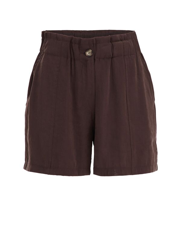 WE Fashion WE Fashion Hlače s naborima  tamno smeđa