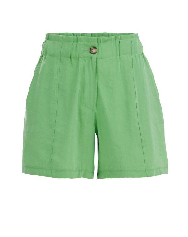 WE Fashion WE Fashion Hlače s naborima  zelena