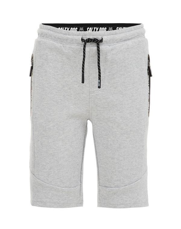 WE Fashion WE Fashion Hlače  siva melange / crna / bijela