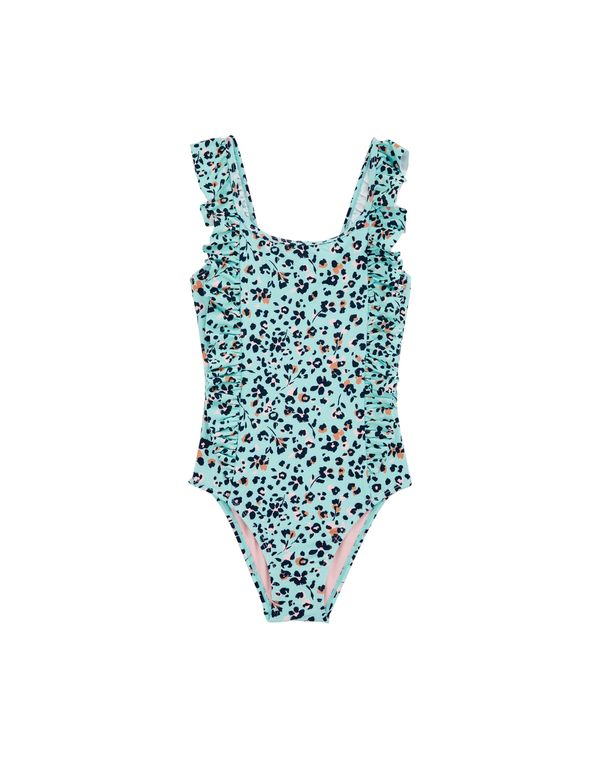 WE Fashion WE Fashion Jednodijelni kupaći kostim  tirkiz / smeđa / svijetloroza / crna