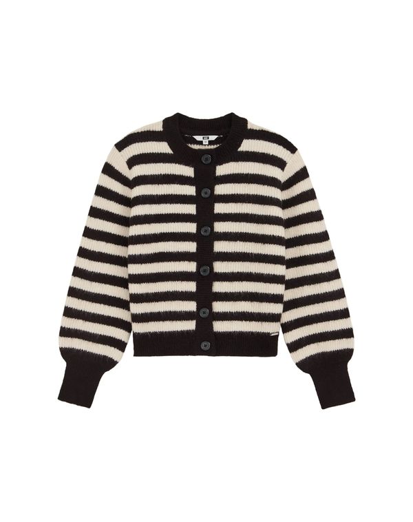 WE Fashion WE Fashion Kardigan  crna / bijela