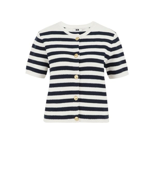 WE Fashion WE Fashion Kardigan  morsko plava / bijela