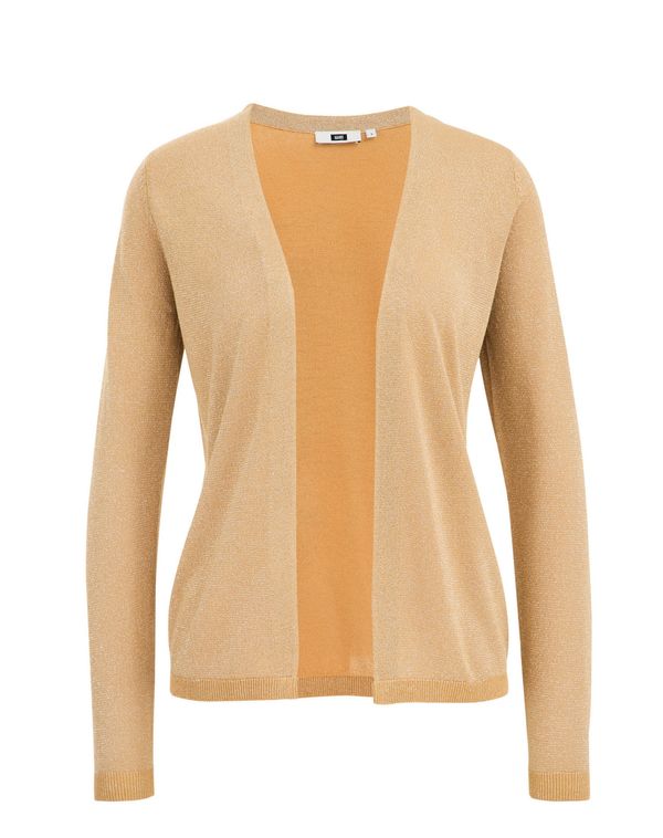 WE Fashion WE Fashion Kardigan  žuta / bijela