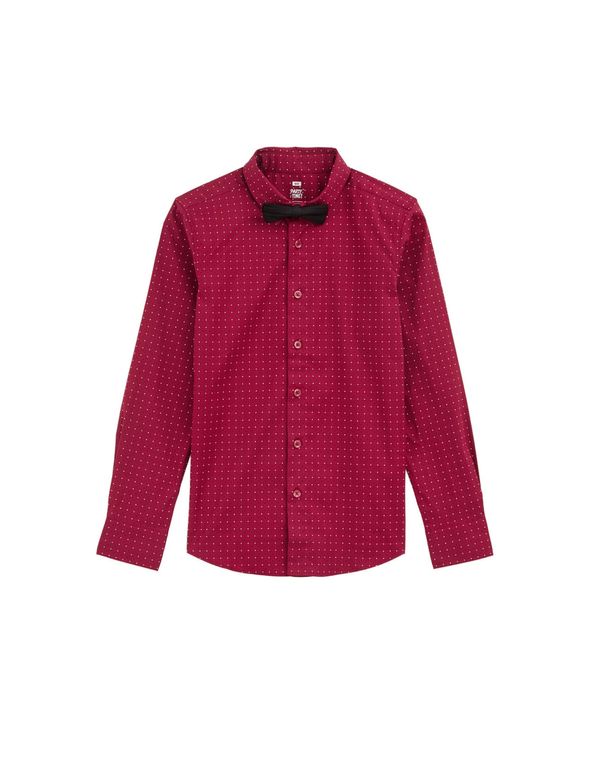 WE Fashion WE Fashion Košulja  burgund / rubin crvena / bijela