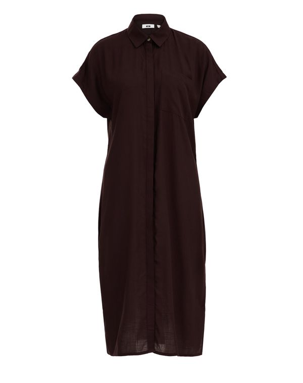 WE Fashion WE Fashion Košulja haljina  tamno smeđa