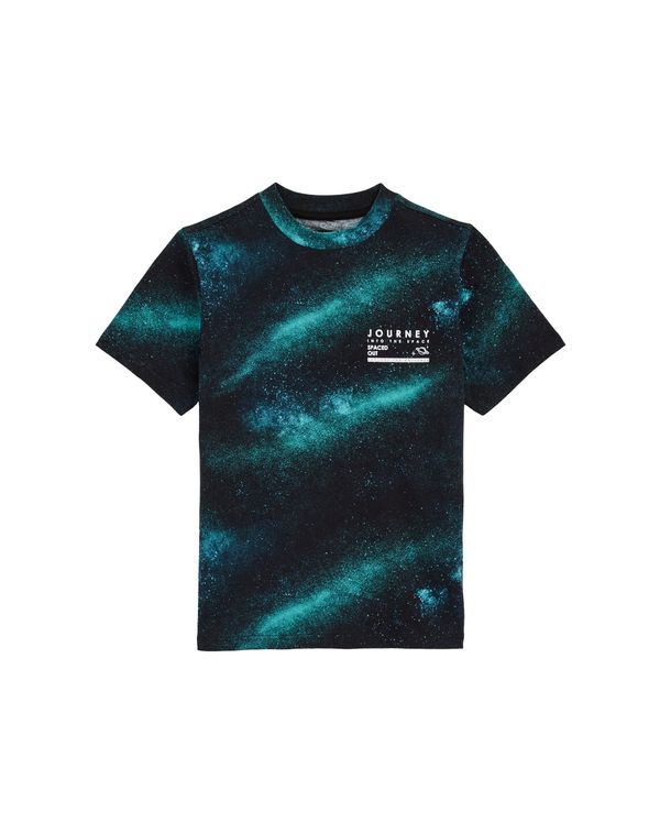 WE Fashion WE Fashion Majica  akvamarin / crna