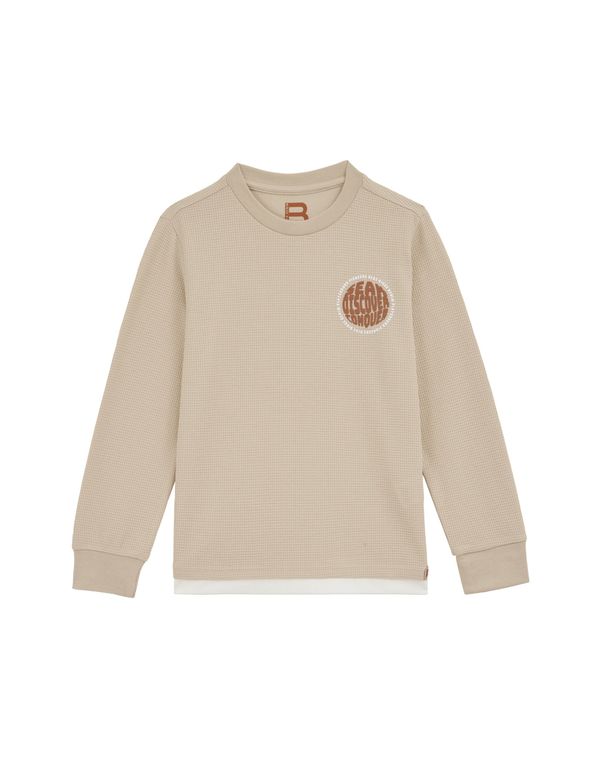 WE Fashion WE Fashion Majica  bež / smeđa / bijela