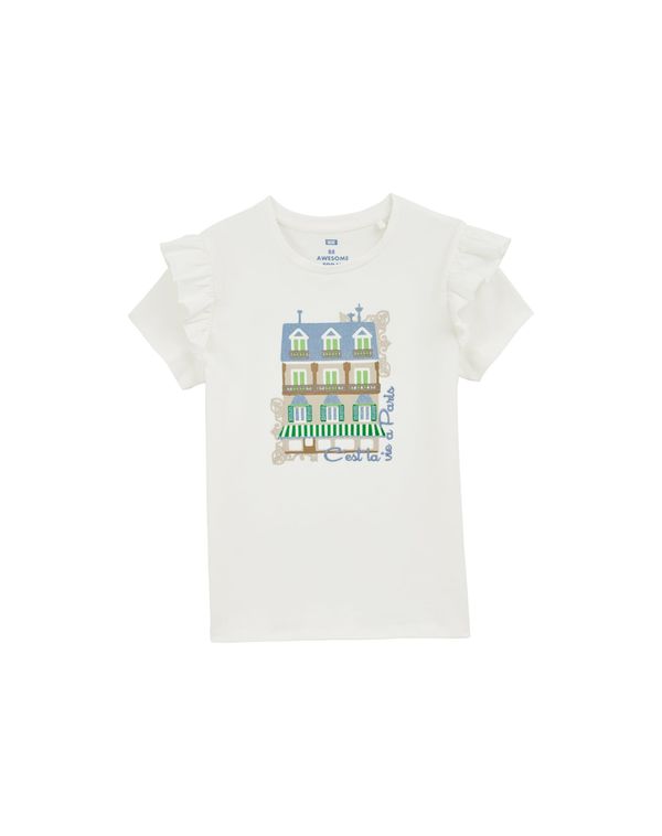 WE Fashion WE Fashion Majica  bež / svijetloplava / zelena / bijela