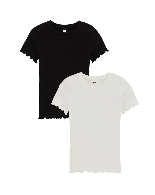 WE Fashion WE Fashion Majica  crna / bijela