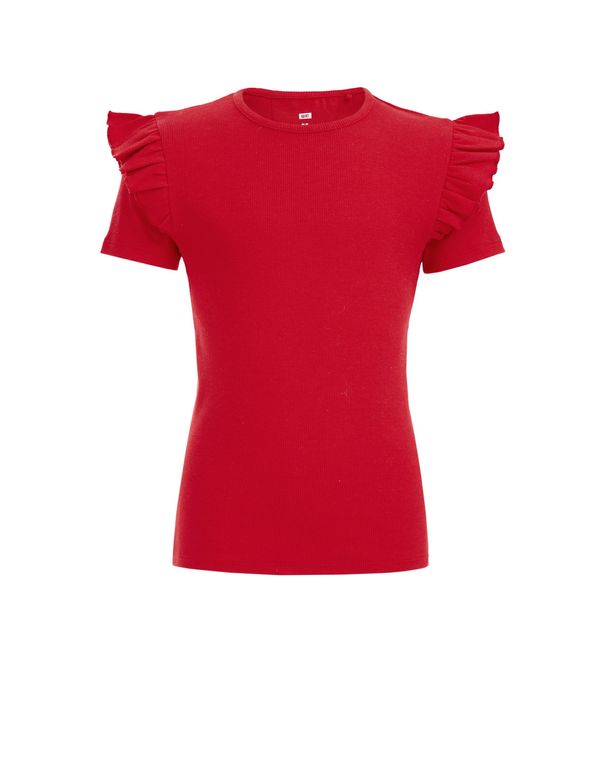 WE Fashion WE Fashion Majica  crvena / neonsko crvena