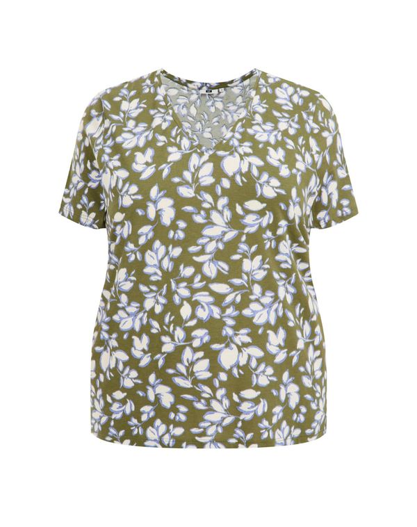 WE Fashion WE Fashion Majica  ecru/prljavo bijela / plava melange / maslinasta