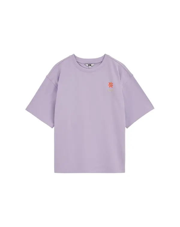 WE Fashion WE Fashion Majica  hrđavo smeđa / svijetložuta / lila / pastelno crvena