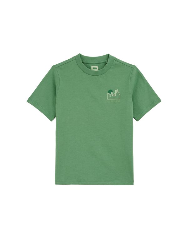 WE Fashion WE Fashion Majica  kraljevski zelena / tamno zelena / bijela