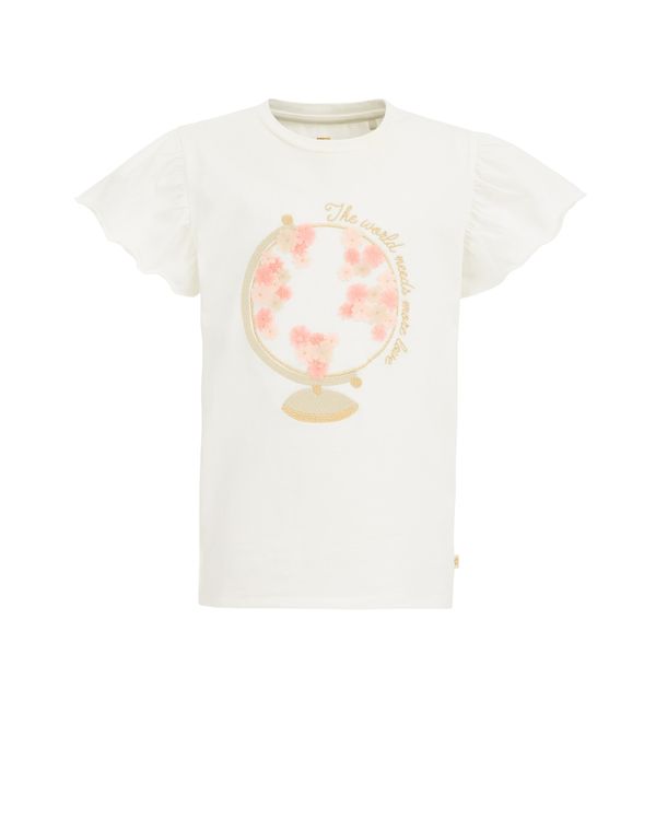 WE Fashion WE Fashion Majica  nude / toplo smeđa / koraljna / prljavo bijela