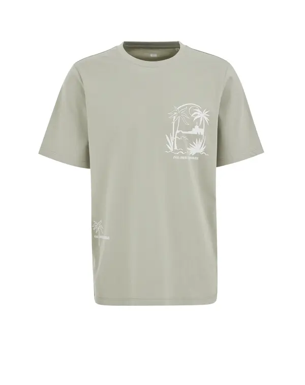 WE Fashion WE Fashion Majica  pastelno zelena / bijela