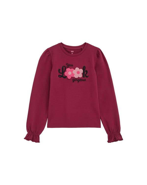 WE Fashion WE Fashion Majica  roza / bordo / crna