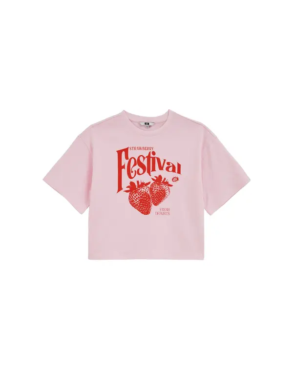 WE Fashion WE Fashion Majica  roza / crvena