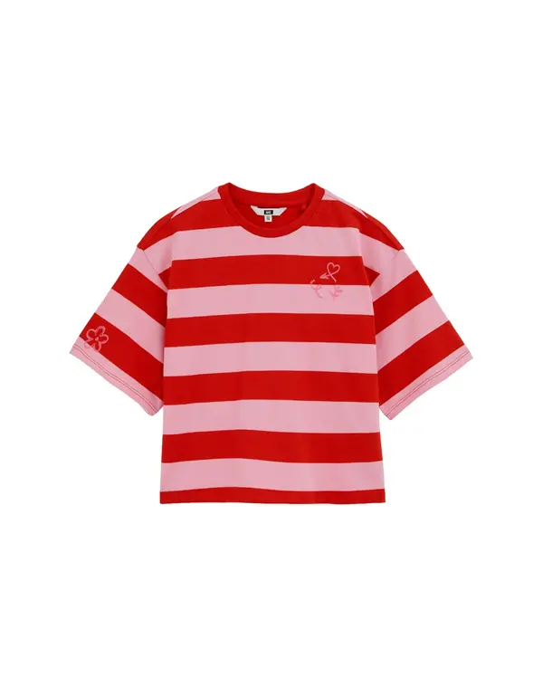 WE Fashion WE Fashion Majica  roza / crvena