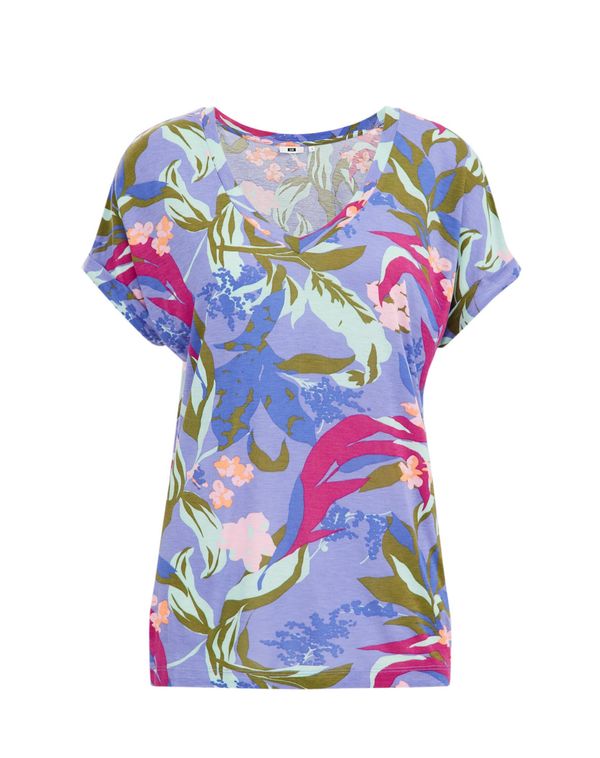 WE Fashion WE Fashion Majica  safirno plava / svijetlozelena / ljubičasto plava / tamno roza